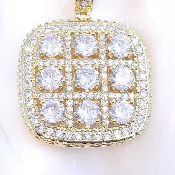 Icy Nine CZ Pendant + 20" Rope Chain - Picture 5 of 8